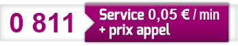 0811 Service 0.05€/min + prix appel